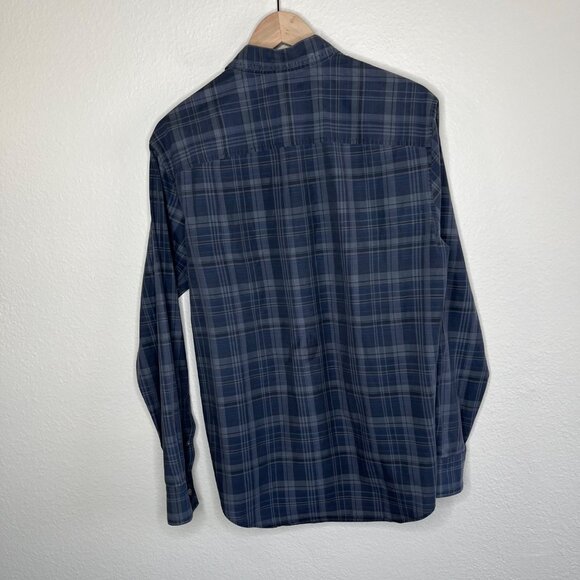 John Varvatos Mens Blue Plaid Long-Sleeve Cotton Button-Up Shirt Size Small - Picture 7 of 12